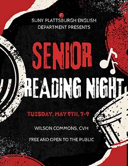 Senior Reading Night Tues. May 9 from 7-9 p.m.
