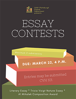 Essay contest submissions due to CV Hall 101 by Mar. 22, 2023