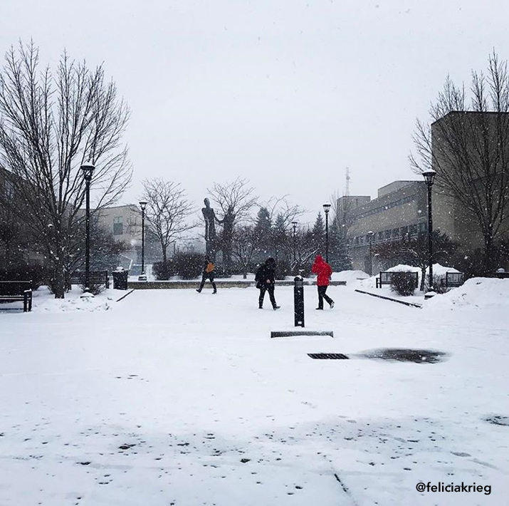 Photo of Amitie plaza during winter by feliciakrieg
