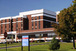 CVPH's main entrance on a sunny day