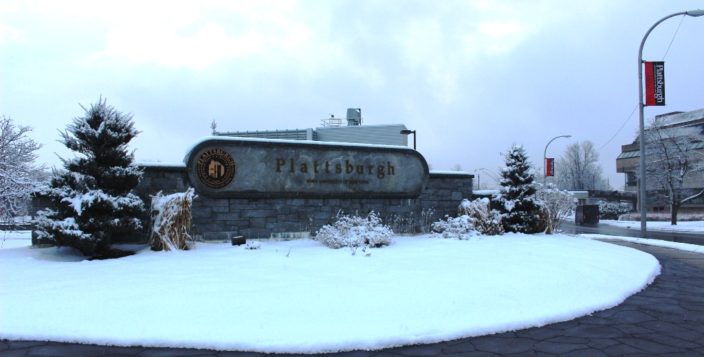 plattsburgh sign in snow