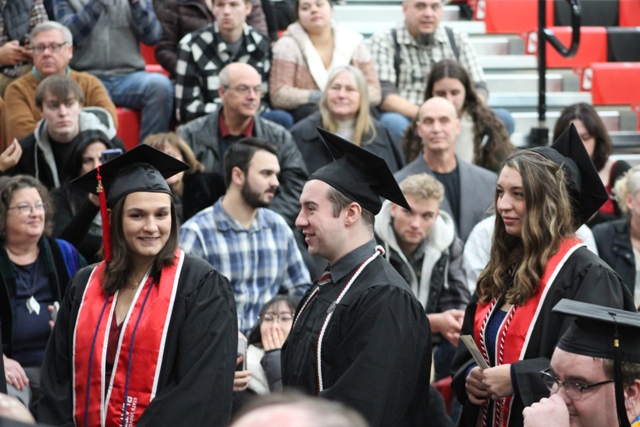grads waiting in line