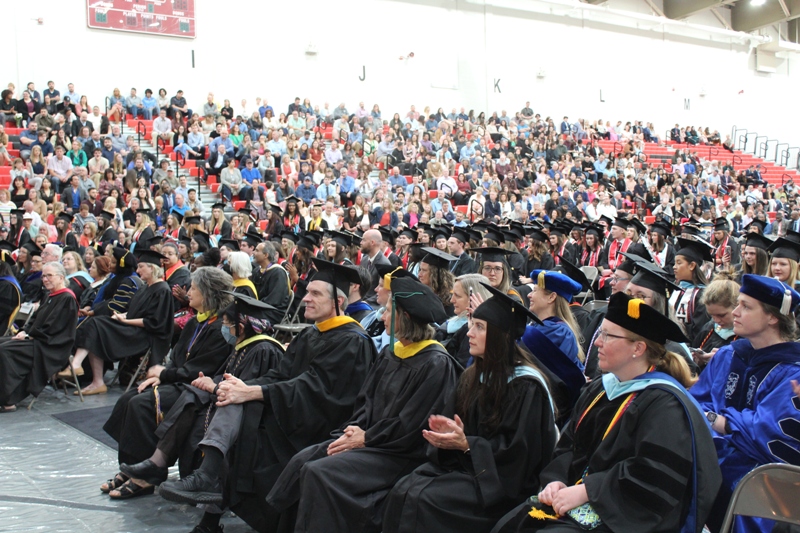 crowd with faculty