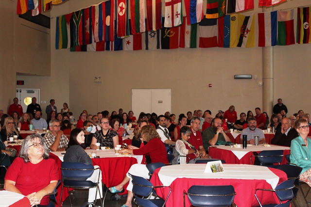 ballroom faculty staff at breakfast