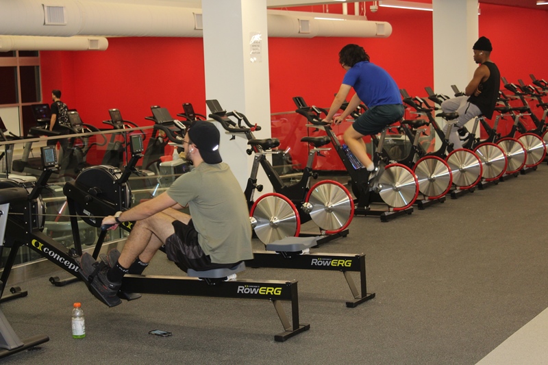 rowing and spin machines
