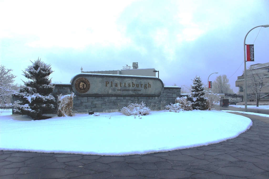 plattsburgh sign in winter